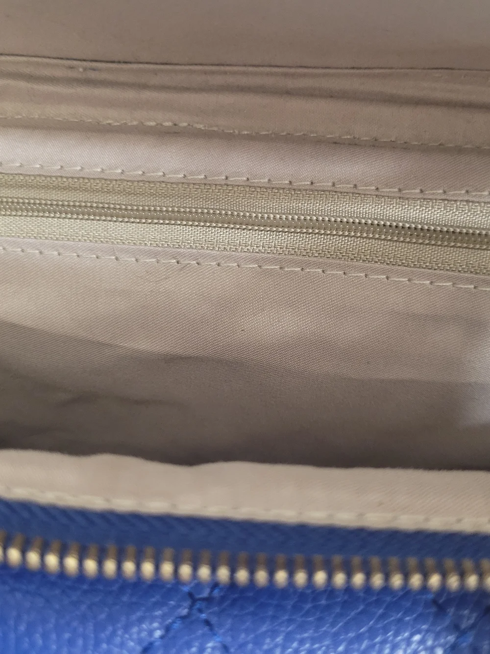 Quilted Blue Chain-Handle Crossbody Bag